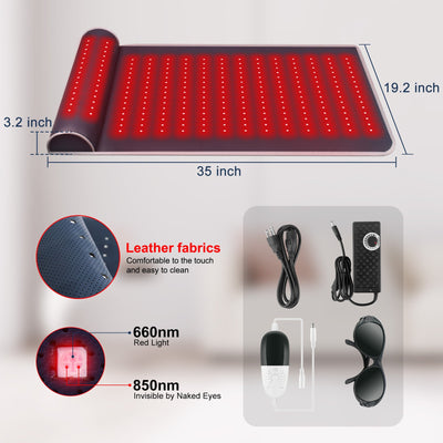 225 LED Red Light Therapy Mat Body Beauty Device Muscle Pain Relief Infrared Pad