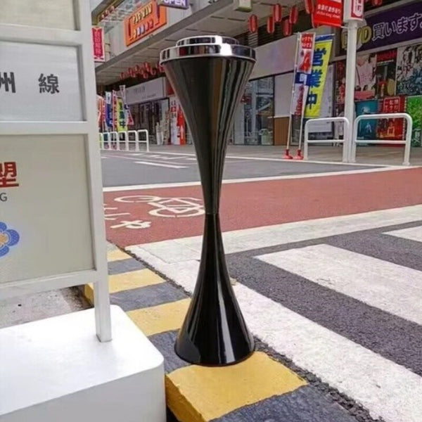 Free Standing Ashtray Floor Cigarette Ash Tray Stainless Steel Litter Ashbin  AU