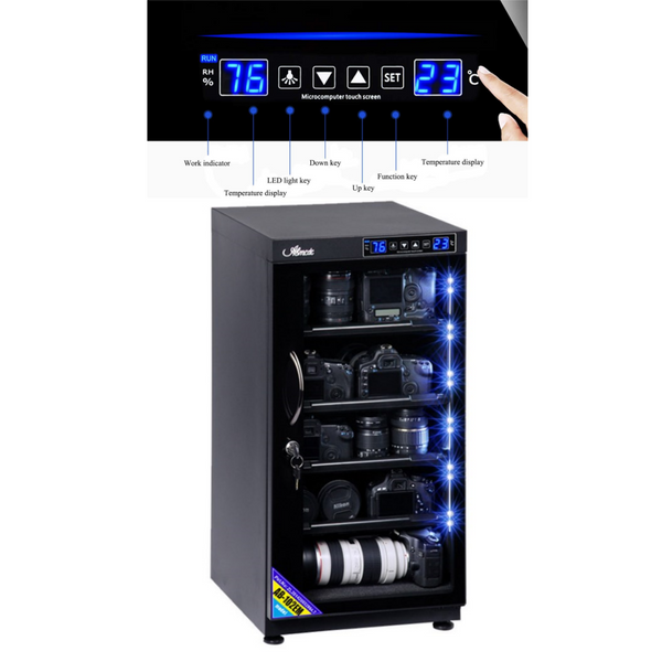 100L Digital Dehumidify Dry Cabinet Camera Lens Electronic Equipment Storage Box