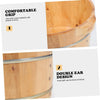Wooden Foot Bucket Foot Basin with Lid Foot Massagers Soaking Basin Pedicure Tub