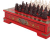 Antique Chinese Terra-Cotta Warriors Chess Set Wooden Chess Board Pieces Gifts