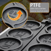 Professional Electric Round Waffle Iron w/ Nonstick Coating & Manual Thermostat