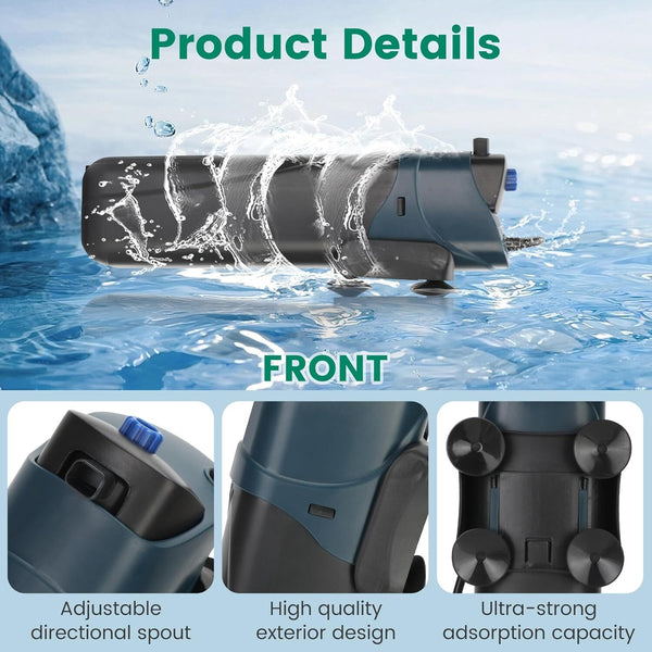 800L/H Aquarium Fish Tank Filter 13W Aqua UV Sterilization Lamp Filter
