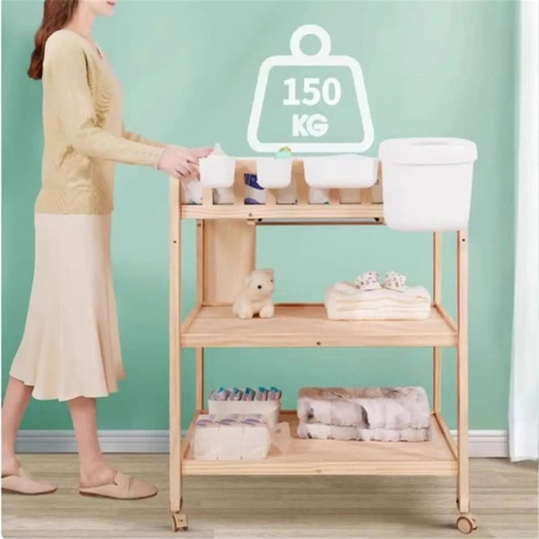Baby Changing Table Portable Infant Diaper Changing Table with Storage Shelf