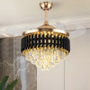 Crystal Chandelier with Fan Remote Control Dimmable 6-Speed 42" Ceiling Fan Lamp