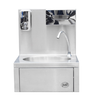 Wall-mounted Washbasin Knee Operated Sink With Faucet Soap & Towel Dispenser AU