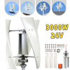 3KW 24V Vertical Axis Wind Turbine Generator Wind Turbine Intelligent Controller