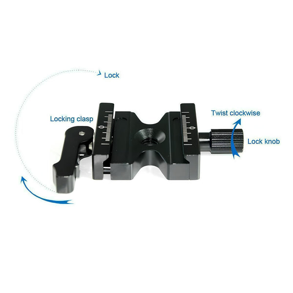CL-50LS Quick Release Plate Clamp 3/8"&1/4" Screw Hole Camera Tripod Adapter AU