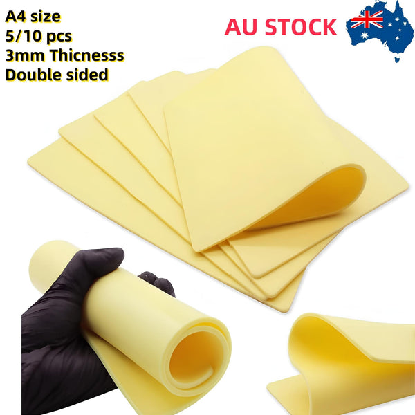 5/10PCS Tattoo Practice Fake Skin A4 3mm Thick  Reusable Silicone Double Sided
