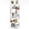 5 Tier Corner Bookshelf Open Display Bookcase for Study Office Books Organiser