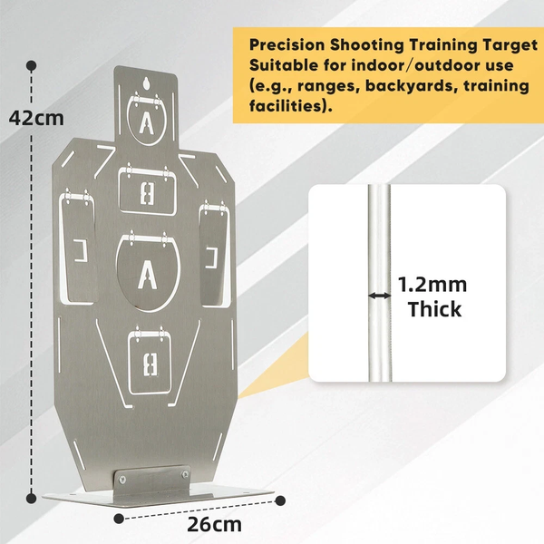 16'' Shooting Target Steel Target For Shooting Gun Hunting Training Metal Target