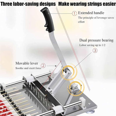 Manual Mutton Kebab Machine BBQ Skewer Meat Making Mahcine Kebab Press Mould