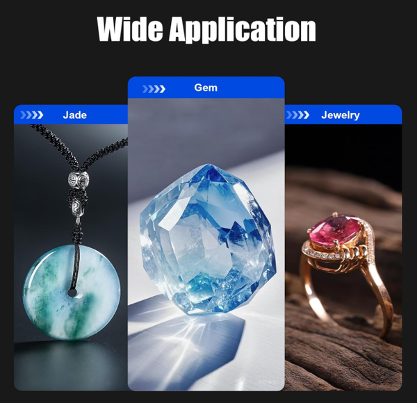 180W Gem Faceting Machine&Flat Grinder Jewel Polisher Crystal Engraving Drilling