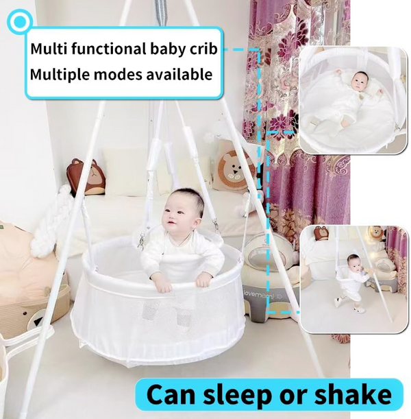 3in1 Baby Hammock Hanging Swing Baby Rocking Bed w/Seat Toddler Frame 1.65m AU