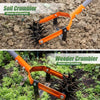 2in1Rotary Cultivator Garden Rotary Tiller Adjustable Stainless Steel Poles Hand