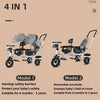 Twins Stroller Pram Tricycle Baby Double Seat Tandem Kids Toddler Ride-On Toy