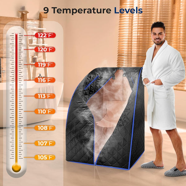 Portable Steam Sauna Tent Therapeutic Home Spa Full Body Kit With 3L Steam Pot