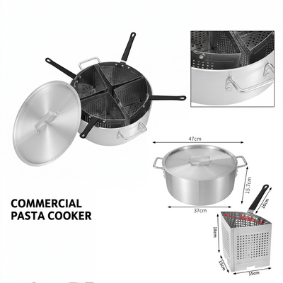 20 Quart Pasta Pot Fryer Pot OR Stainless Steel Pasta Pot Strainer Basket