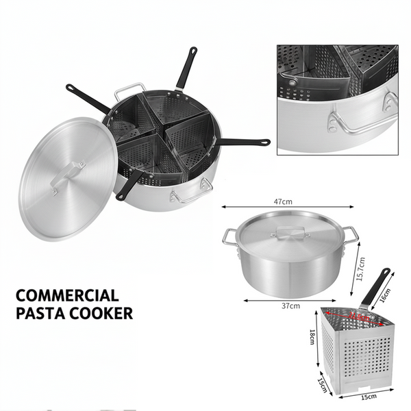 20 Quart Pasta Pot Fryer Pot OR Stainless Steel Pasta Pot Strainer Basket