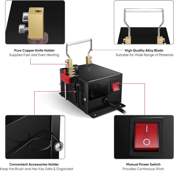 60W Rope Cutter Fabric Cutter Electric Hot Knife Heat Sealer Cutting Tool