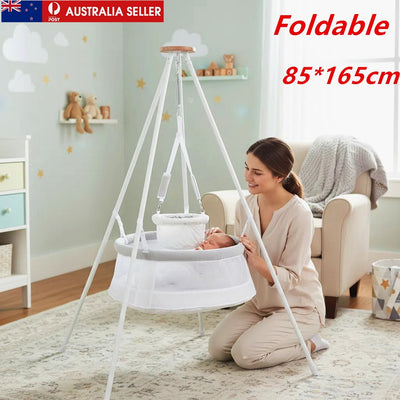 3in1 Baby Hammock Hanging Swing Baby Rocking Bed w/Seat Toddler Frame 1.65m AU