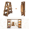 3 Tier Cupcake Stand Wooden Foldable Cake Stand with Removable Trays for Party