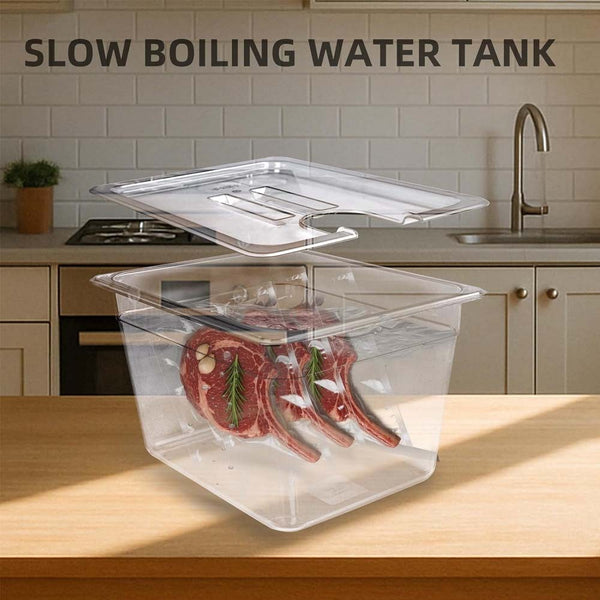 Sous Vide Container  12L Sous Vide Rack with Lid & Rack - BPA Free Complete Sous