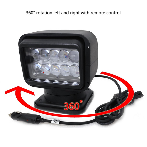 LED Search Light Remote Super Bright Spot Light Offroad SUV ATV Truck Boat Light