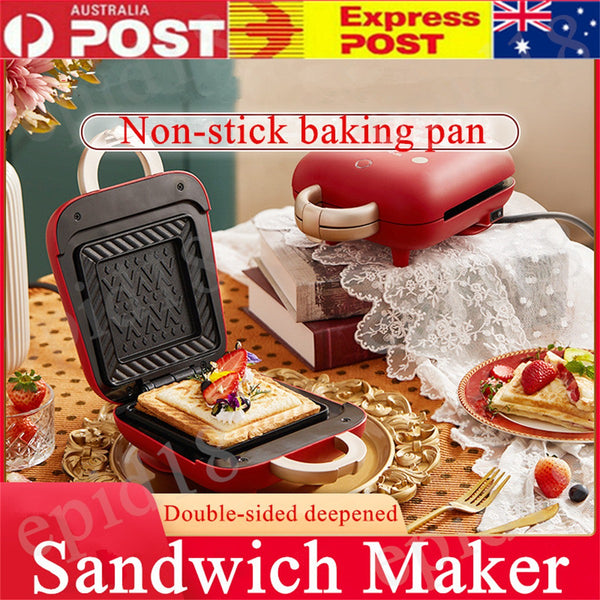 Electric Nonstick Sealed Sandwich Maker Jaffle Machine Waffle Maker Grilled