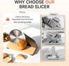 Manual Bread Slicer for Sourdough & Crusty Artisan Breads Adjustable Blade