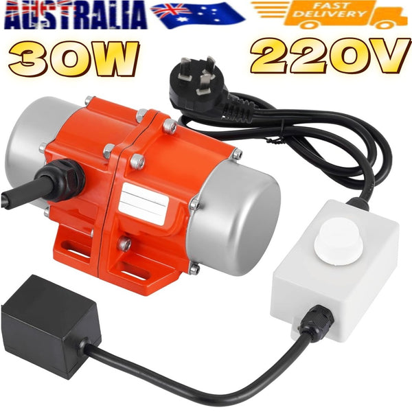 Vibration Motor 30W 3600RPM Aluminum Alloy Case with Speed Controller & AU PLUG