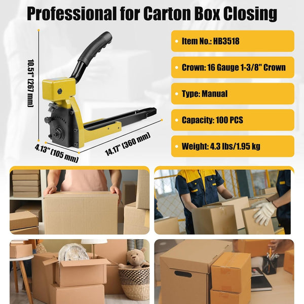 Heavy Duty Manual Carton Stapler Closing Packing Tools
