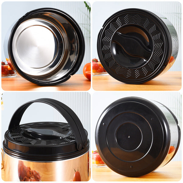 Stainless Steel Hot Cold Food Insulated Casserole Hot Pot Set of 3 (2.5L,5L,8L)
