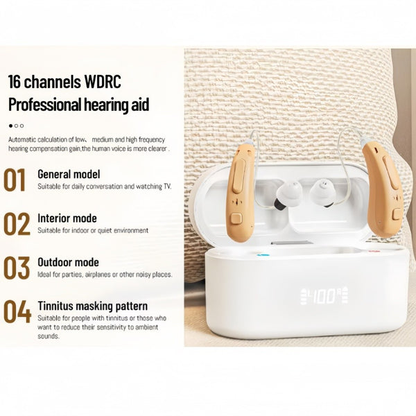 Professional Hearing AIDS 16-channel Bluetooth Digital RIC Hearing Aids Elderly