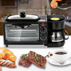 3-in-1 Breakfast Station Includes Coffee Maker Non-Stick Griddle Toaster Oven
