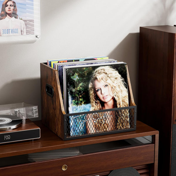 Record Storage Crate Vinyl Storage Record Holder Holders For 60+ Vinyl Records