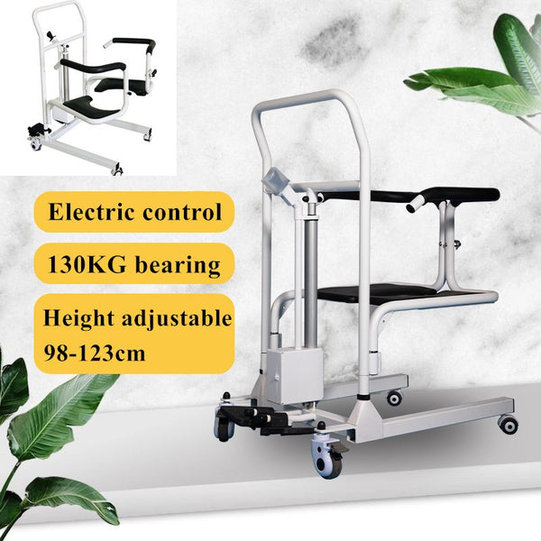 Transfer Lift Chair for Elderly Height Adjustable Electric Wheelchair 180° Split