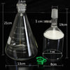 1000ml Glass Vacuum Suction Filter 350ml Buchner Funnel Kit Conical Flask Lab AU