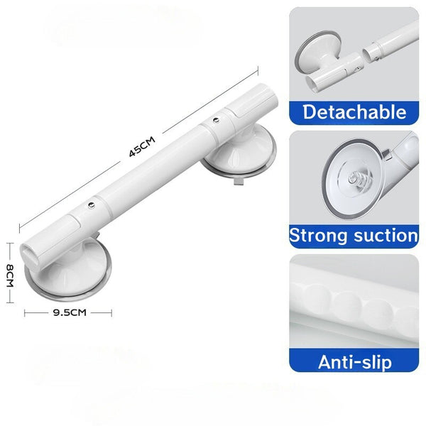 45cm Grip Suction Handle Shower Tub Bathroom Cups Bath Door Handle Max Load 50kg