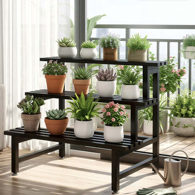 Metal Plant Stand Display Rack Flower Pot Shelving Organiser Decor Garden Patio