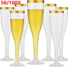 50/100X Bulk Champagne Wine Flutes Glasses Wedding Party Wine Glasses BPA Free