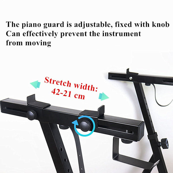 Piano Keyboard Stand Adjustable Folding Set Z Style Keyboard Stand with Wheels
