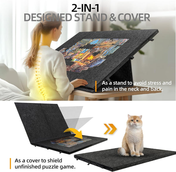 2000Pcs jigsaw Puzzle Board with 2-in-1 Stand Tilting & Foldable Puzzle Table AU