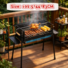 BBQ Charcoal Grill Roast Outdoor Camping Barbecue w/ Adjustable Charcoal Height