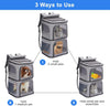 Double Compartment Pet Carrier Backpack for Small Cats and Dogs Cat Travel Bag