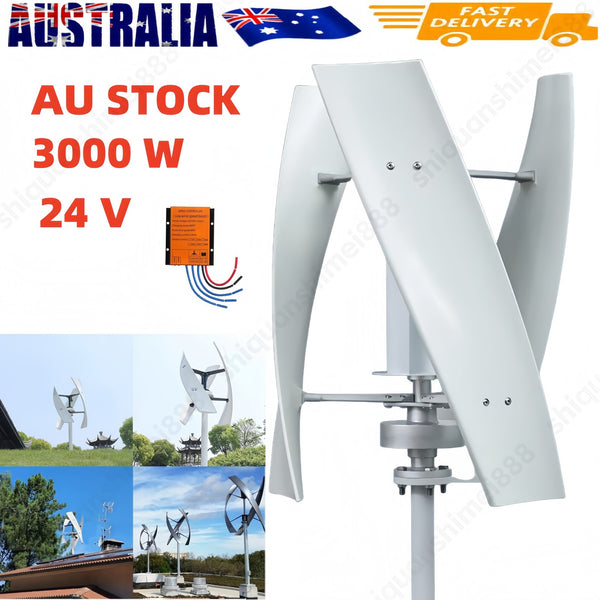 3KW 24V Vertical Axis Wind Turbine Generator Wind Turbine Intelligent Controller