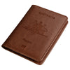 Premium RFID Blocking Leather Travel Passport Holder Secure ID Card Wallet Case