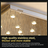 Square Chandelier Lamp Luxury Crystal LED Pendant Light Living Room Easy install