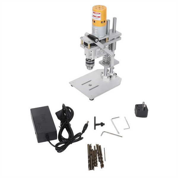 Electric Bench Drill 7 Speed Drilling Machine w/ 10pcs  2.0-6.0 mm Drill Bits