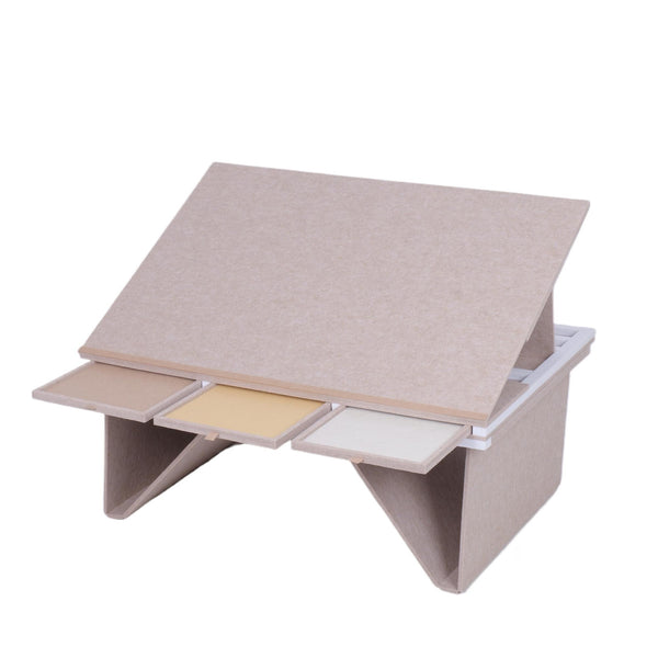 Felt Jigsaw Puzzle Table Puzzle Board with 3-Tilting-Angle 4 Drawers & Cover